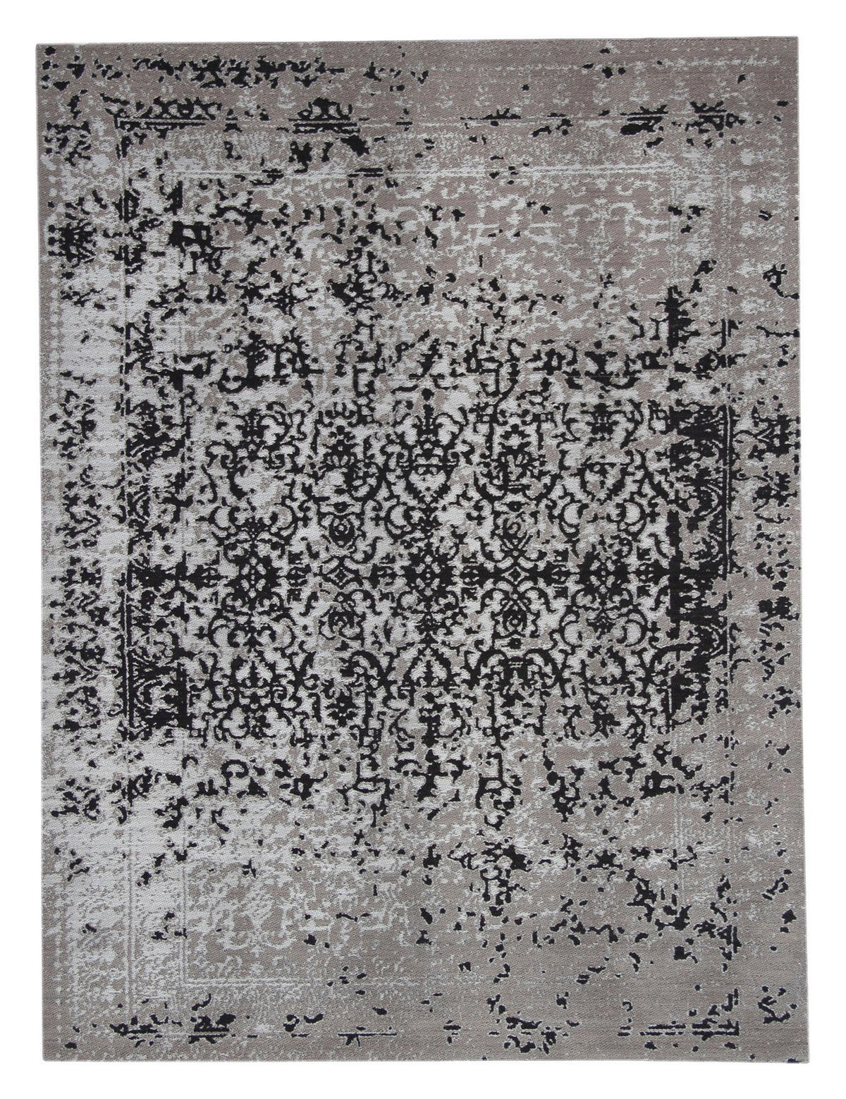 Kayoom Flachgewebeteppich Sunny 310 schwarz B/L: ca. 80x150 cm Sunny 310 - beige/schwarz (80,00/150,00cm) - Kayoom