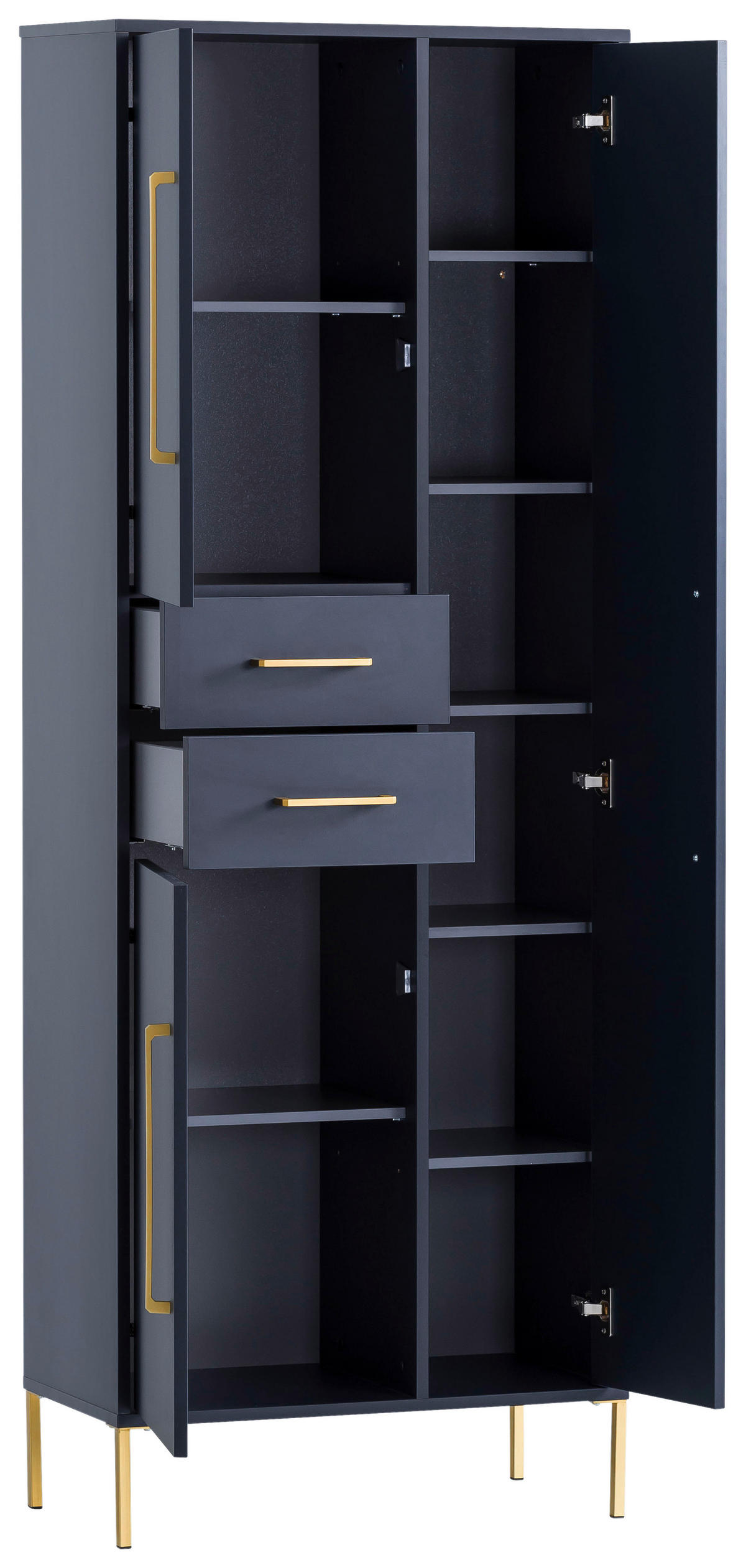 Hochschrank Kent dunkelblau B/H/T: ca. 67,1x184,3x33,1 cm Kent - dunkelblau (67,10/184,30/33,10cm) - Möbelpartner