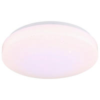 GLOBO LED-Deckenleuchte Opal weiß Metall Kunststoff H/D: ca. 8,5x33 cm WARATA - weiß/Opal (33,00/8,50cm) - GLOBO