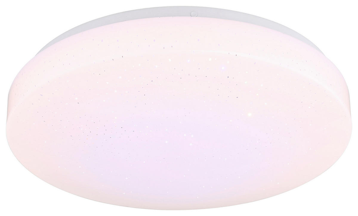 GLOBO LED-Deckenleuchte Opal weiß Metall Kunststoff H/D: ca. 8,5x33 cm WARATA - weiß/Opal (33,00/8,50cm) - GLOBO