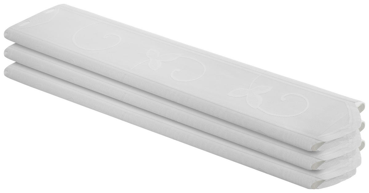 Scheibengardinen-Meterware weiß H: ca. 75 cm Scheibengardine - weiß (75,00cm)