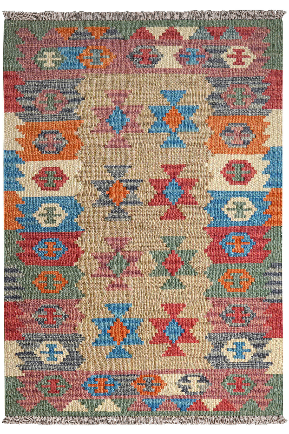 PersaTepp Teppich Kelim Gashgai bunt B/H/L: ca. 104x1x147 cm Kelim Gashgai - bunt (147,00/104,00/1,00cm) - PersaTepp