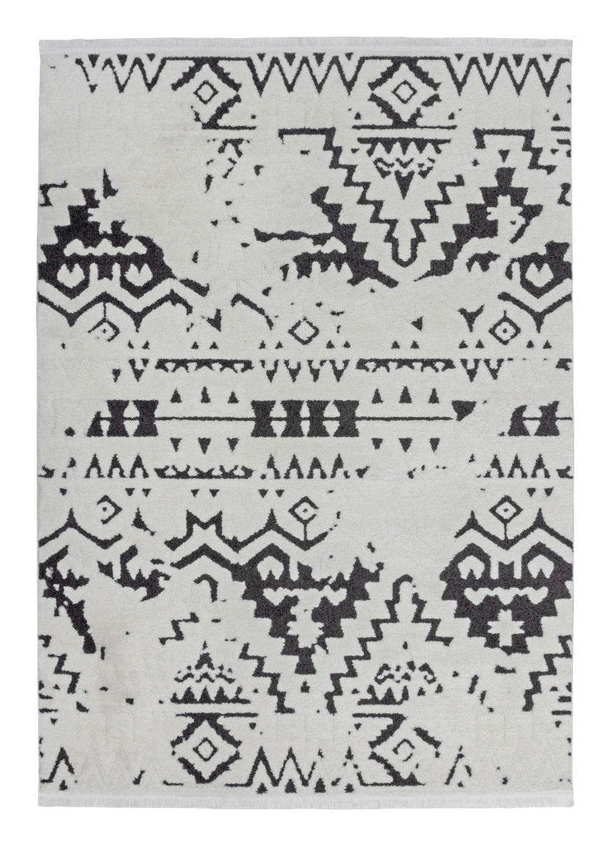 360Living Teppich Agadir weiß B/L: ca. 80x150 cm Agadir - weiß/schwarz (80,00/150,00cm) - 360Living