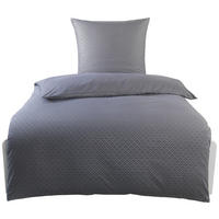 Microfaser Bettwäsche Bettwäsche_Micro_Metallic-Druck - anthrazit/silber (135,00/200,00cm)