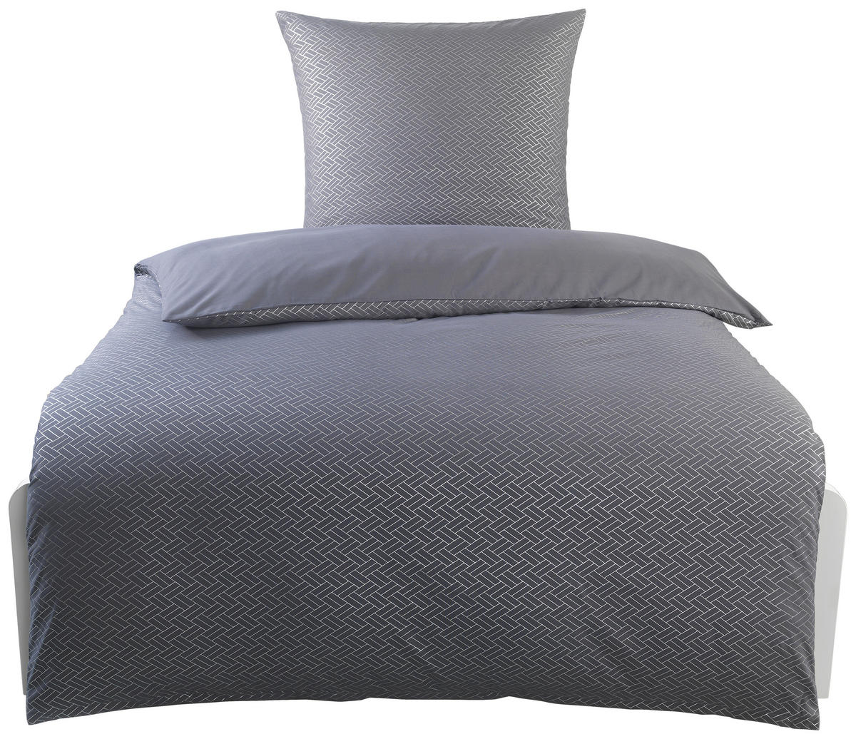Microfaser Bettwäsche Bettwäsche_Micro_Metallic-Druck - anthrazit/silber (135,00/200,00cm)