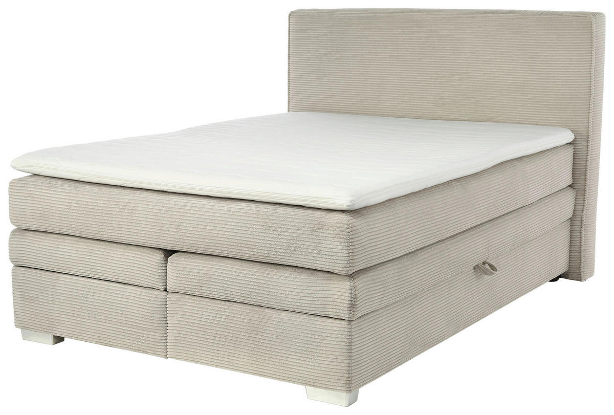 Boxspringbett  Greige Liegefläche B/L: ca. 140x200 cm Arabella_Boxspringbett - Greige (154,00/116,00/217,00cm)