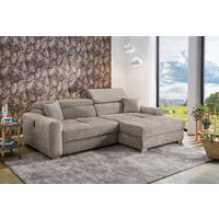 Ecksofa taupe Flachgewebe B/H/T: ca. 277x109x187 cm Slider_Ecksofa - Eiche/taupe (277,00/109,00/187,00cm)