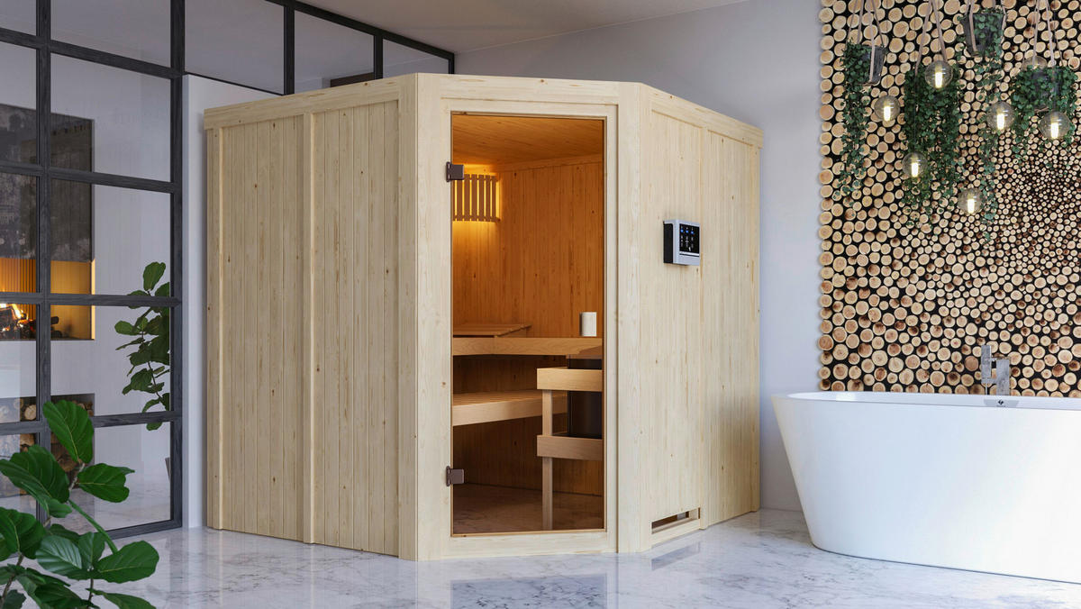 Karibu Sauna Ano Eck B/H/T: ca. 196x198x196 cm Ano Eck - (196,00/198,00/196,00cm) - Karibu