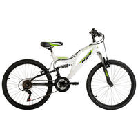 WYLD Kinder-Mountainbike Zodiac ZODIAC 24 Zoll Rahmenhöhe 38 cm 18 Gänge weiß weiß ca. 24 Zoll Zodiac - weiß - WYLD