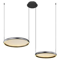 GLOBO LED-Pendelleuchte schwarz Metall Aluminium B/H/L: ca. 50x150x89 cm 1.0 Brennstellen BRIGGS - schwarz (89,00/50,00/150,00cm) - GLOBO