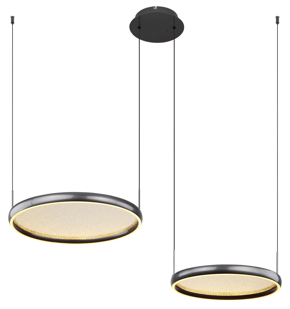 GLOBO LED-Pendelleuchte schwarz Metall Aluminium B/H/L: ca. 50x150x89 cm 1.0 Brennstellen BRIGGS - schwarz (89,00/50,00/150,00cm) - GLOBO