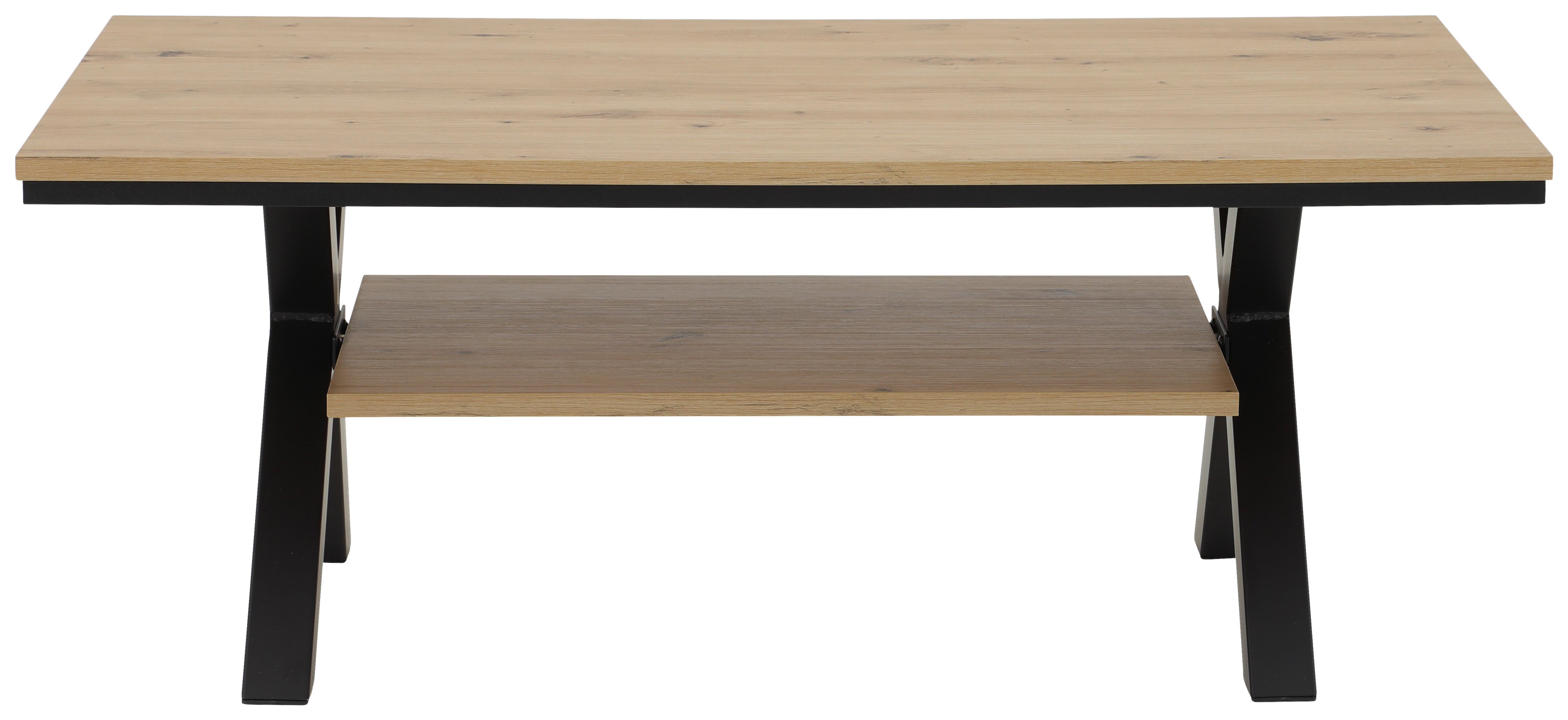 Couchtisch Eiche Artisan Nachbildung schwarz B/H/T: ca. 110x43x67 cm Mats_091508_Couchtisch - Eiche/schwarz (110,00/43,00/67,00cm)