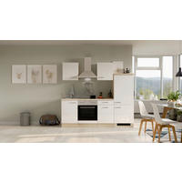 Küchenblock Valero weiß Hochglanz B/H/T: ca. 220x200x60 cm Valero - Eiche/weiß (220,00/200,00/60,00cm) - Flex-Well