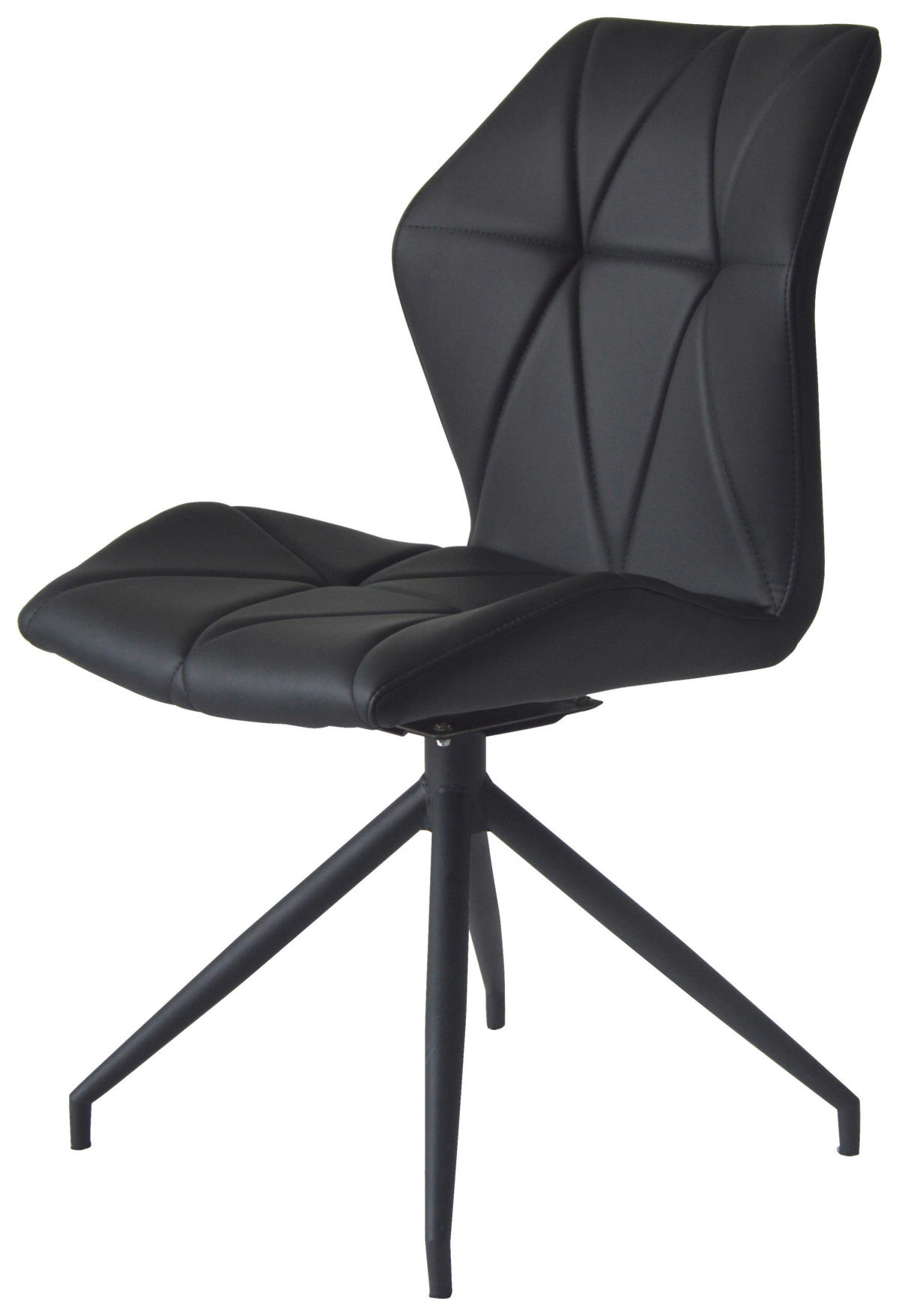 Stuhl IMKE  2er-Set schwarz schwarz Kunstleder Metall B/H/T: ca. 52x90,5x62 cm IMKE  2er-Set - schwarz (52,00/90,50/62,00cm) - byLIVING