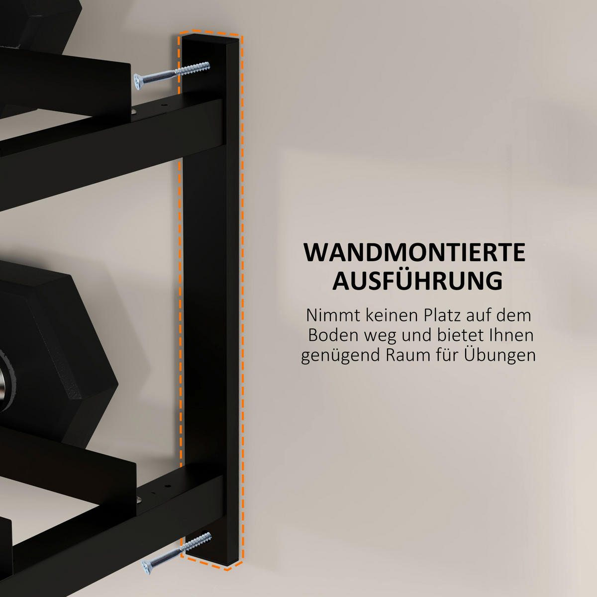 SPORTNOW Hantelständer schwarz Edelstahl B/H/L: ca. 40x98x35 cm Hantelständer - schwarz (35,00/40,00/98,00cm) - SPORTNOW