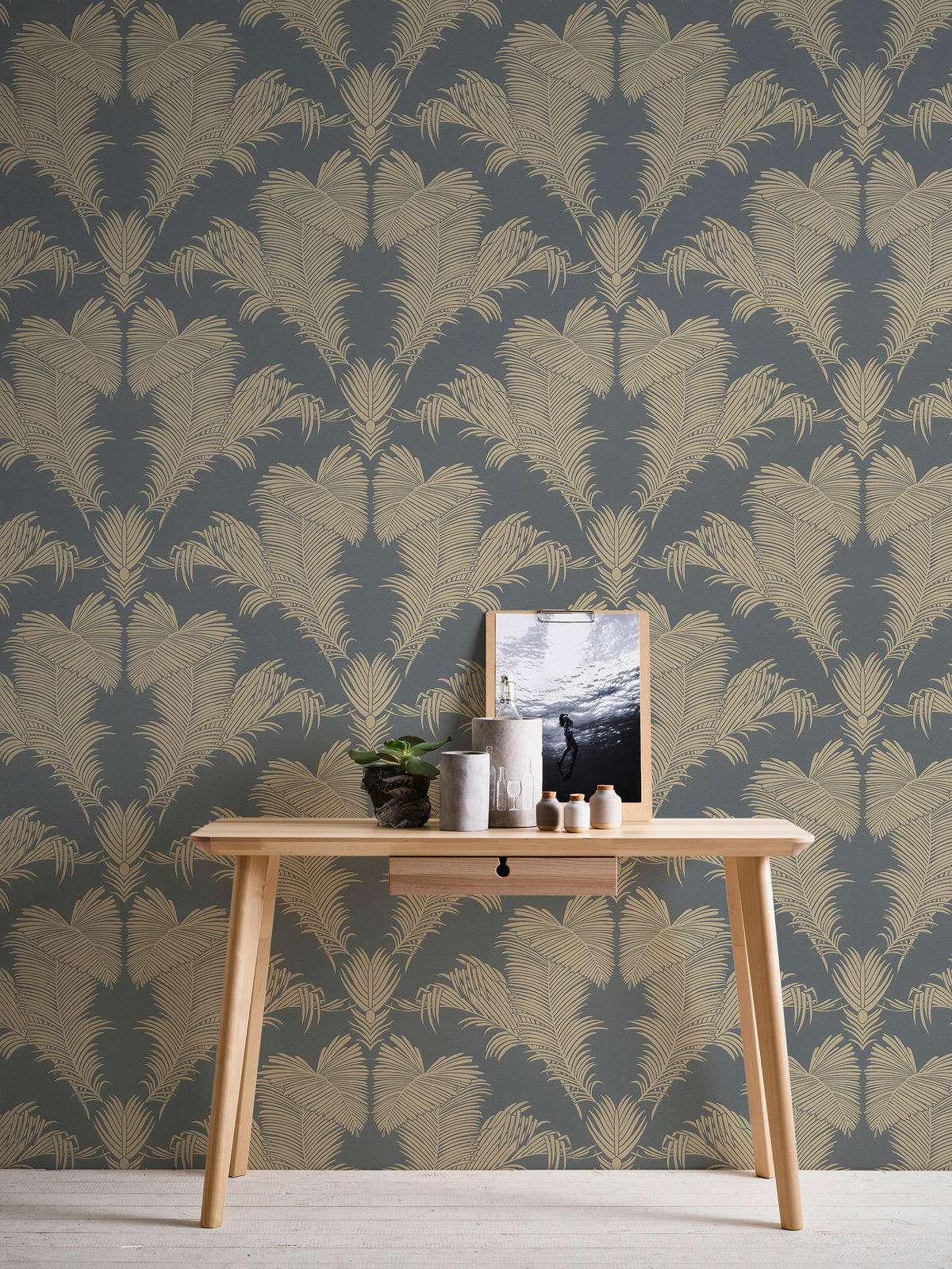 A.S.Creation Vliestapete Trendwall 2 Palmen gold B/L: ca. 53x1005 cm Trendwall 2 - gold (53,00/1005,00cm) - A.S.Creation