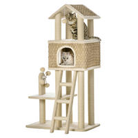 PawHut Kratzbaum beige Polyester B/H/L: ca. 40x131x69 cm Kratzbaum - beige/khaki (69,00/40,00/131,00cm) - PawHut