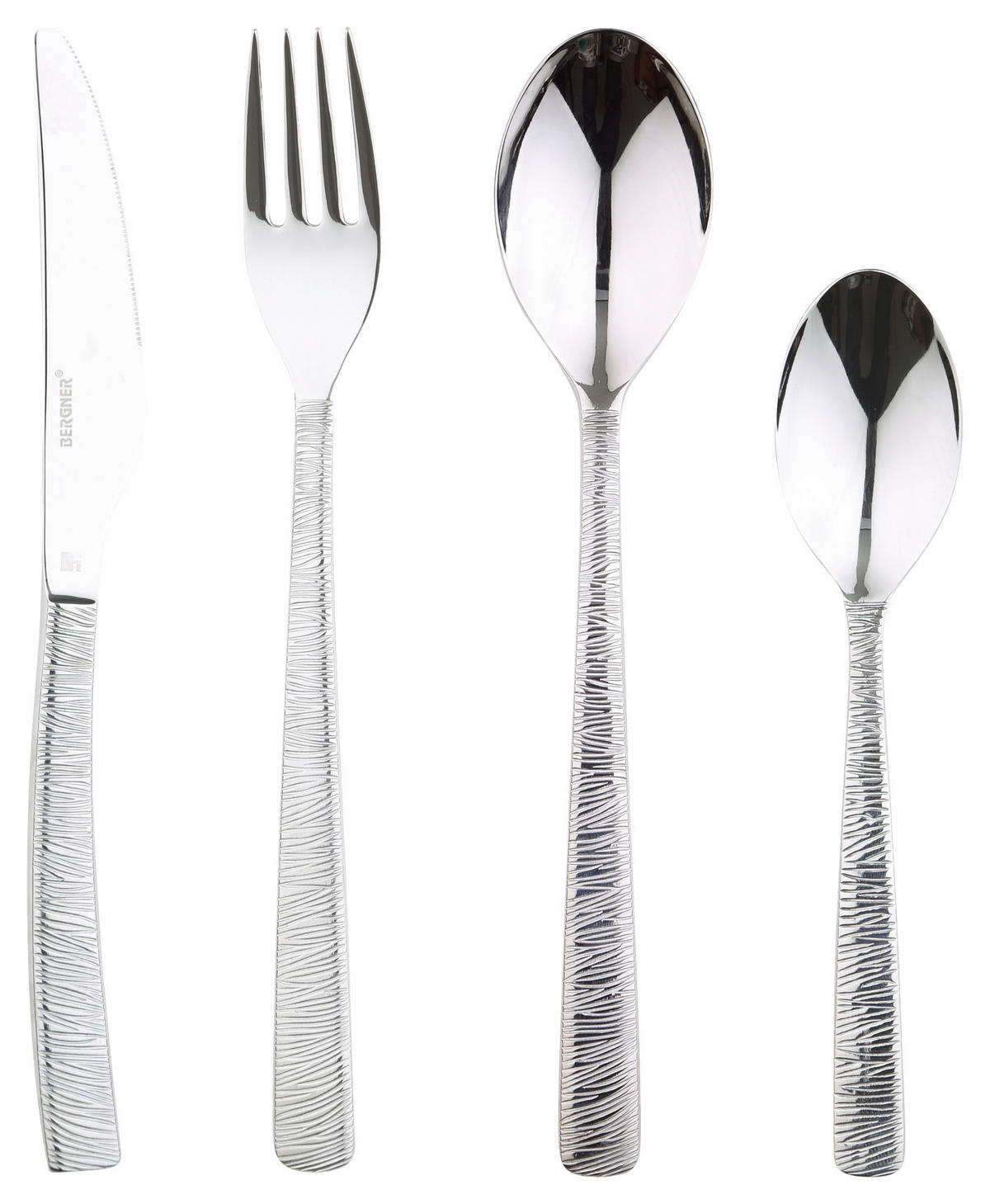 BERGNER Besteckset LYON silber Edelstahl 24 tlg. LYON - silber - BERGNER