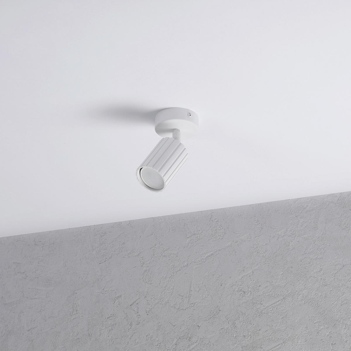 Lamkur Wandleuchte weiß Stahl B/H/L: ca. 8x16x8 cm GU10 1 Brennstellen Prisma - weiß (8,00/8,00/16,00cm) - Lamkur