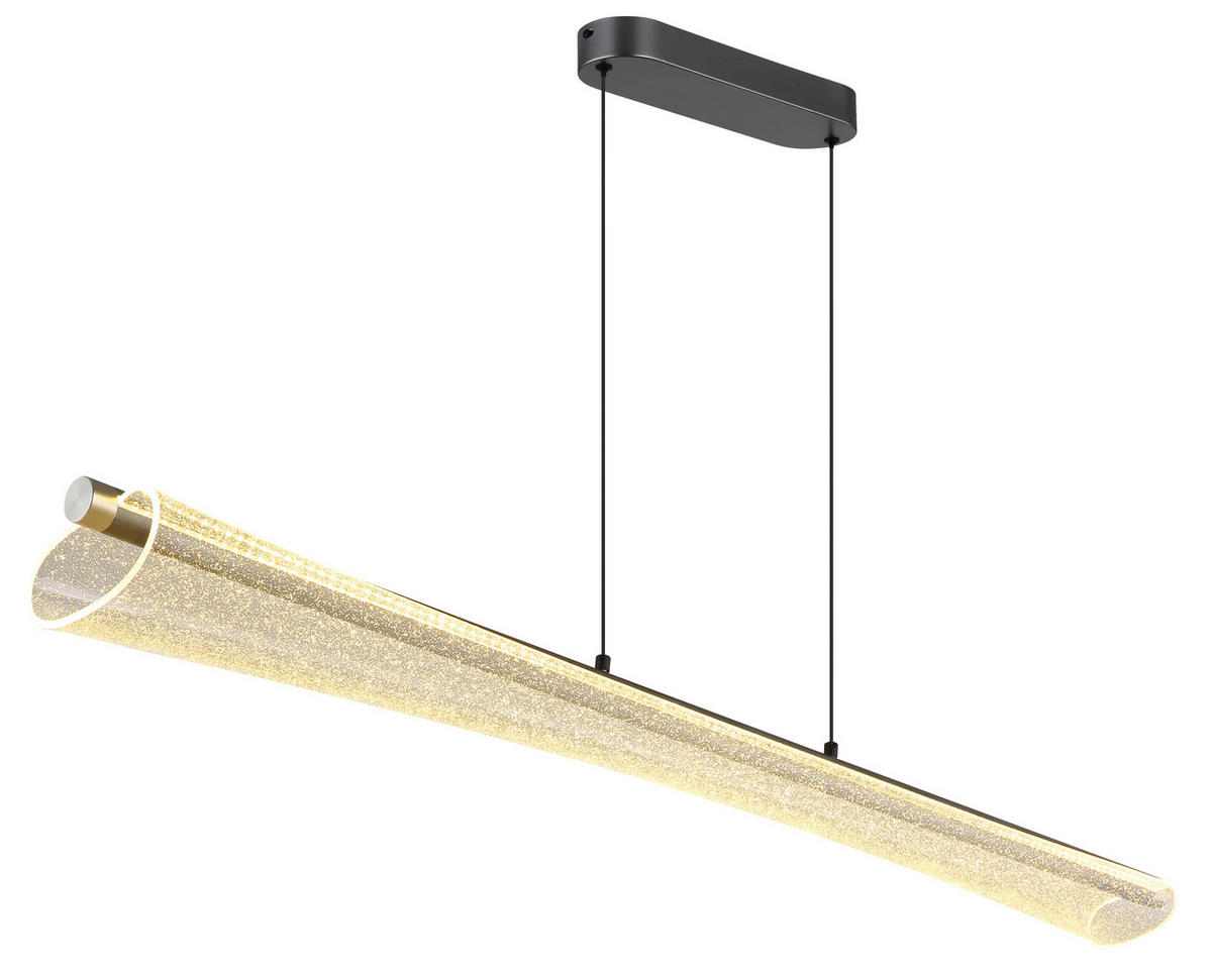 GLOBO Pendelleuchte klar anthrazit nickel matt Metall Acryl B/H/L: ca. 13,5x120x121 cm 1.0 Brennstellen MALINDA - klar/nickel matt (121,00/13,50/120,00cm) - GLOBO