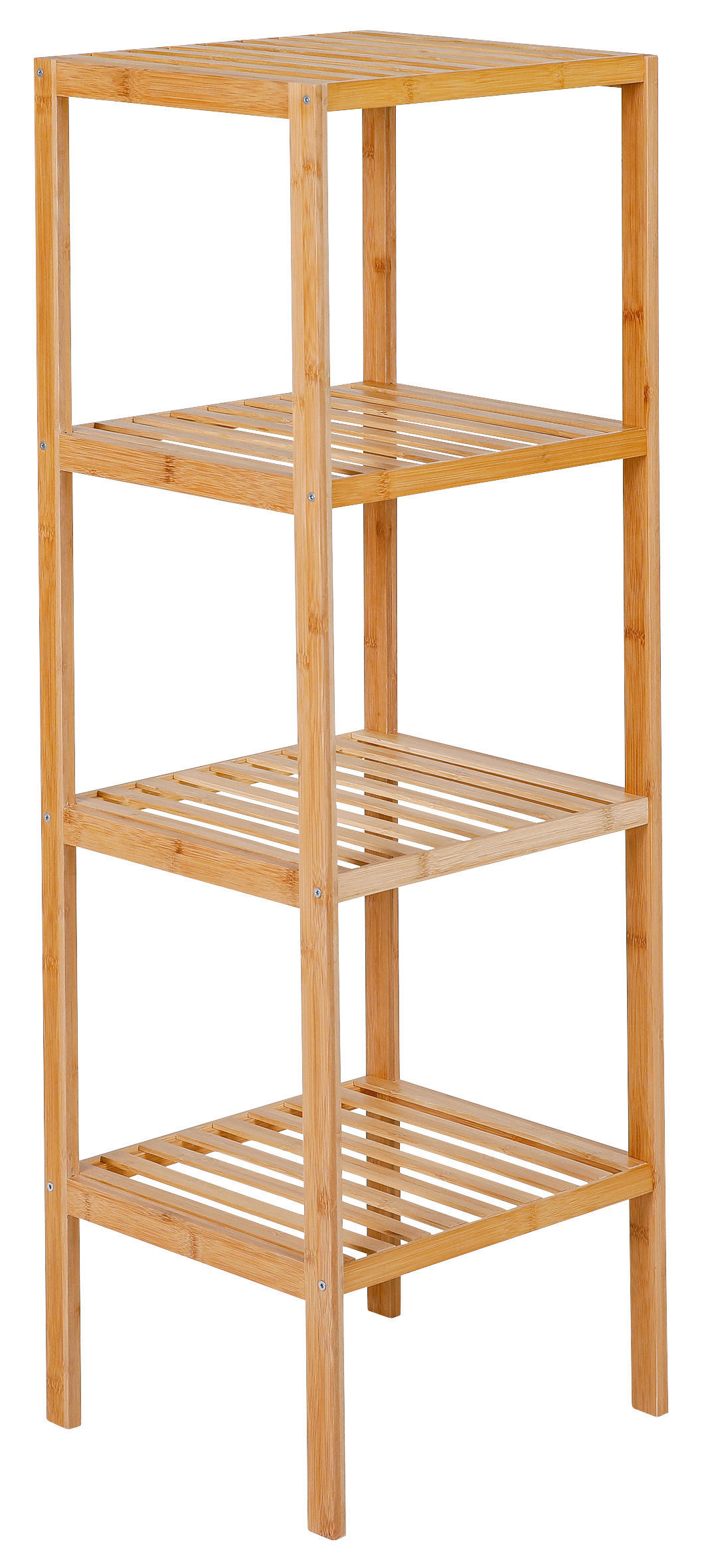 Bambusregal natur Holz B/H/T: ca. 36x114x36 cm Holzregal 4 Böden natur - natur (36,00/114,00/36,00cm) - Axentia