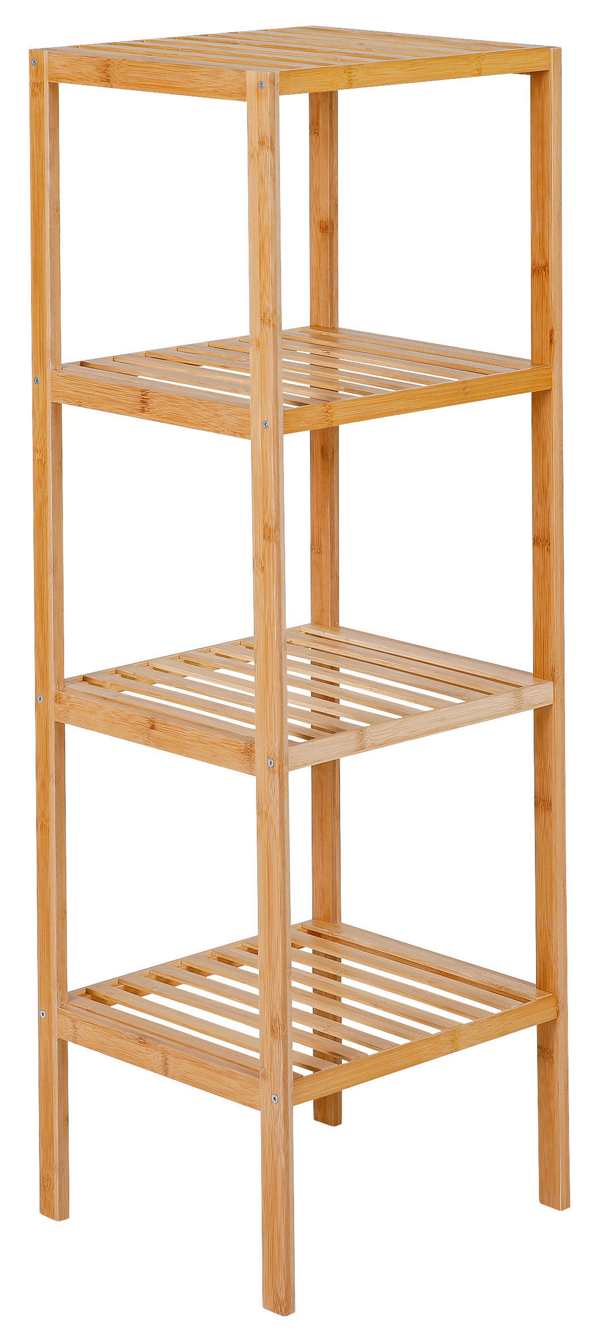 Bambusregal natur Holz B/H/T: ca. 36x114x36 cm Holzregal 4 Böden natur - natur (36,00/114,00/36,00cm) - Axentia