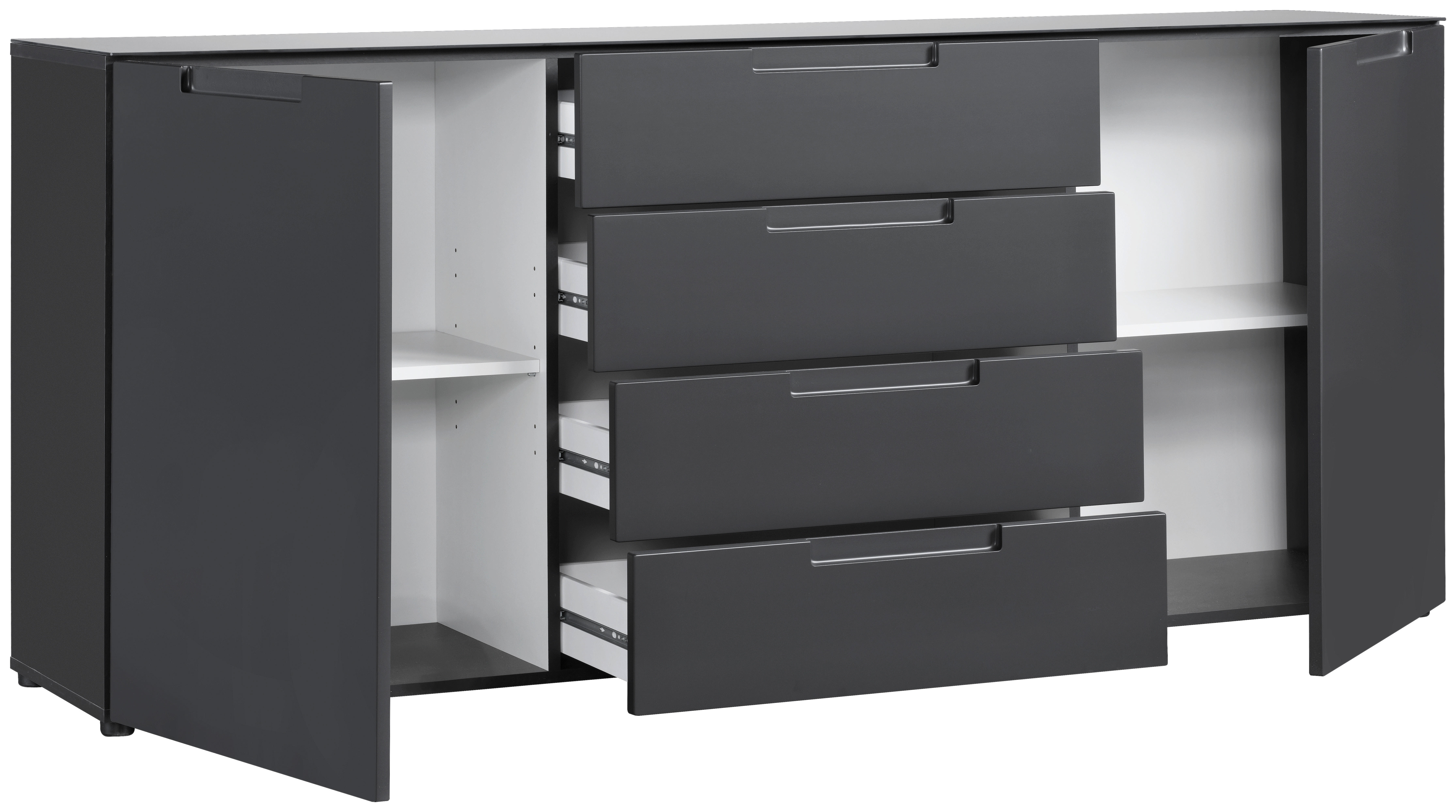 Kommode Mailand anthrazit B/H/T: ca. 180x79x40 cm Mailand - anthrazit (180,00/79,00/40,00cm)