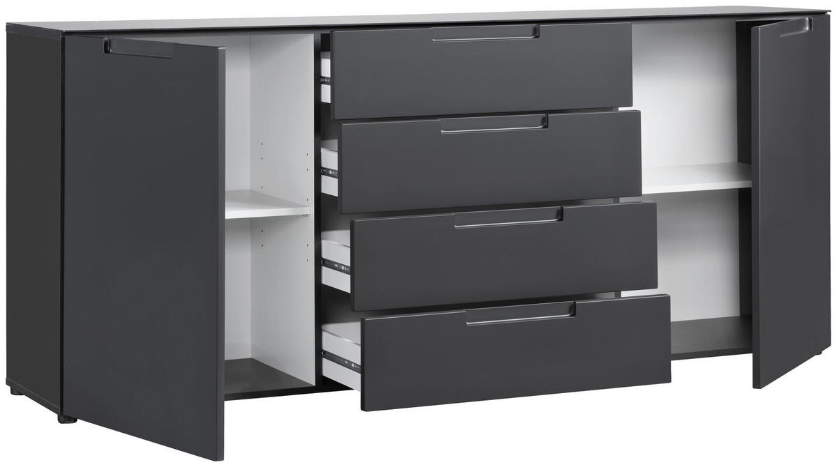 Kommode Mailand anthrazit B/H/T: ca. 180x79x40 cm Mailand - anthrazit (180,00/79,00/40,00cm)