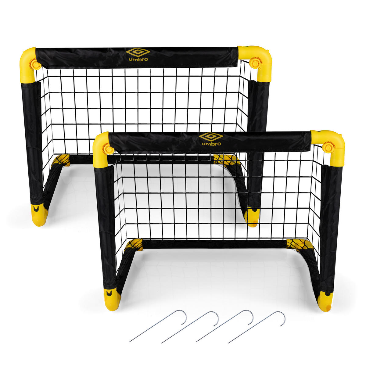 Fußballtor gelb B/H/T: ca. 50x44x44 cm Fußballtor_2erSet 50x44x44cm - gelb/schwarz (50,00/44,00/44,00cm)