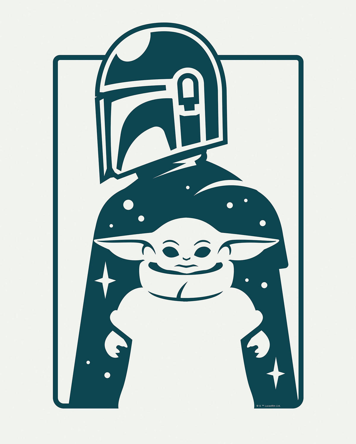 Komar Poster Mandalorian The Child and Father Disney B/L: ca. 40x50 cm Mandalorian The Child and Father - (40,00/50,00cm) - Komar