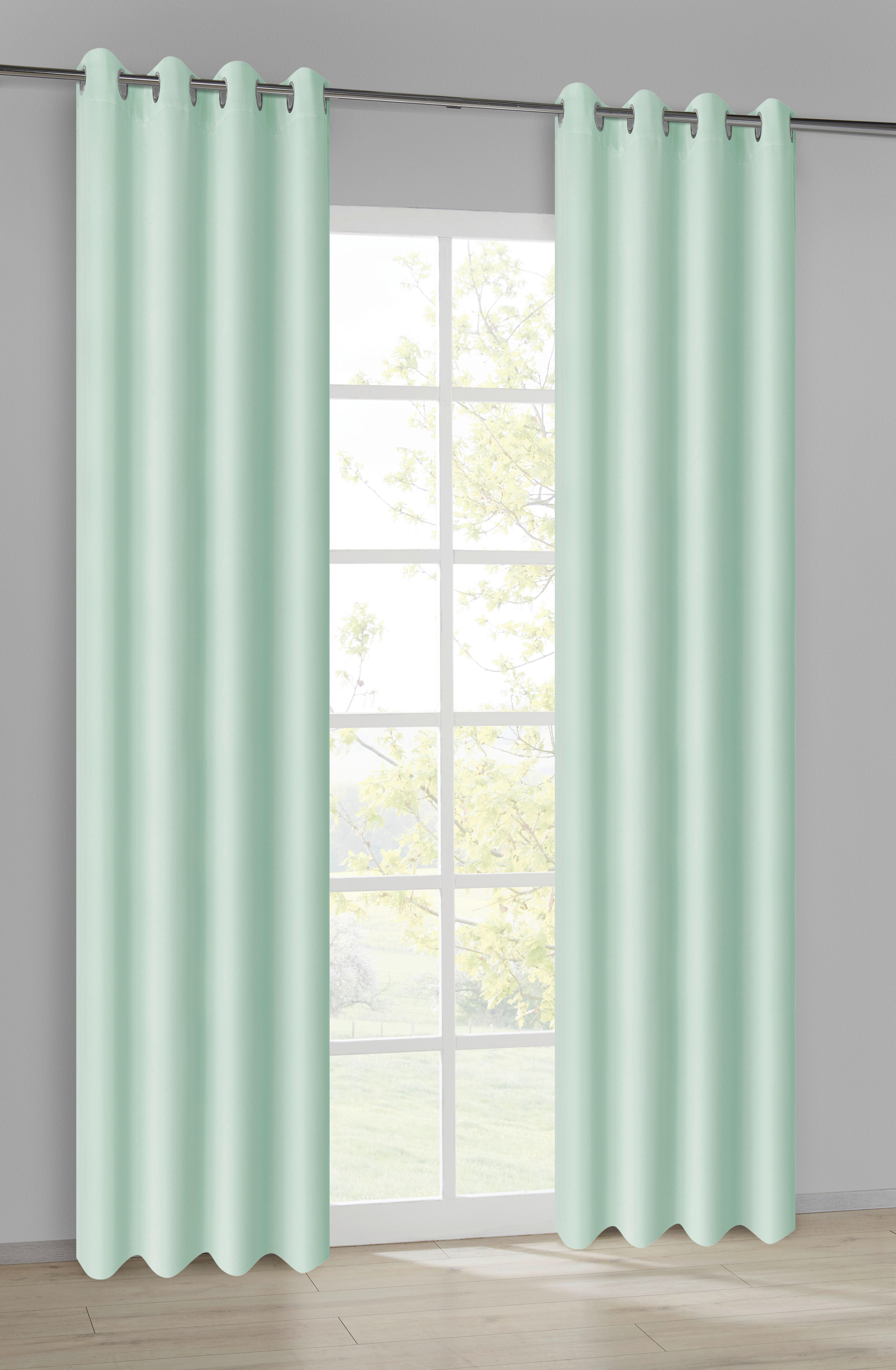 Ösenvorhang Barnaby salbei B/L: ca. 140x235 cm Barnaby - salbei (140,00/235,00cm) - ACUS design collection
