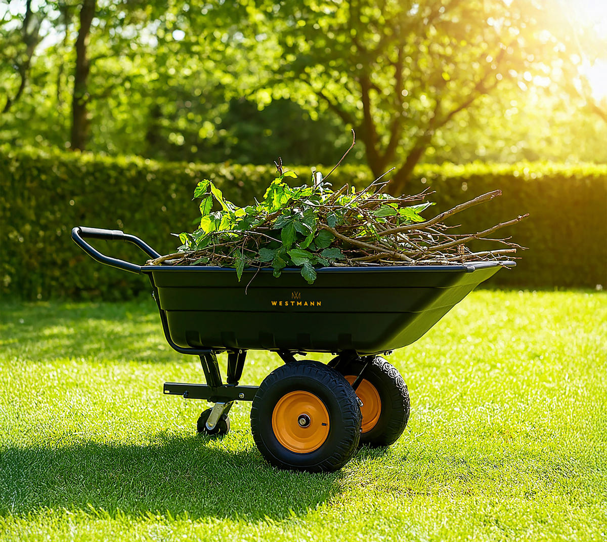 Westmann Schubkarre Prakta schwarz B/H/L: ca. 95,5x75x167 cm Prakta - schwarz (167,00/95,50/75,00cm) - Westmann