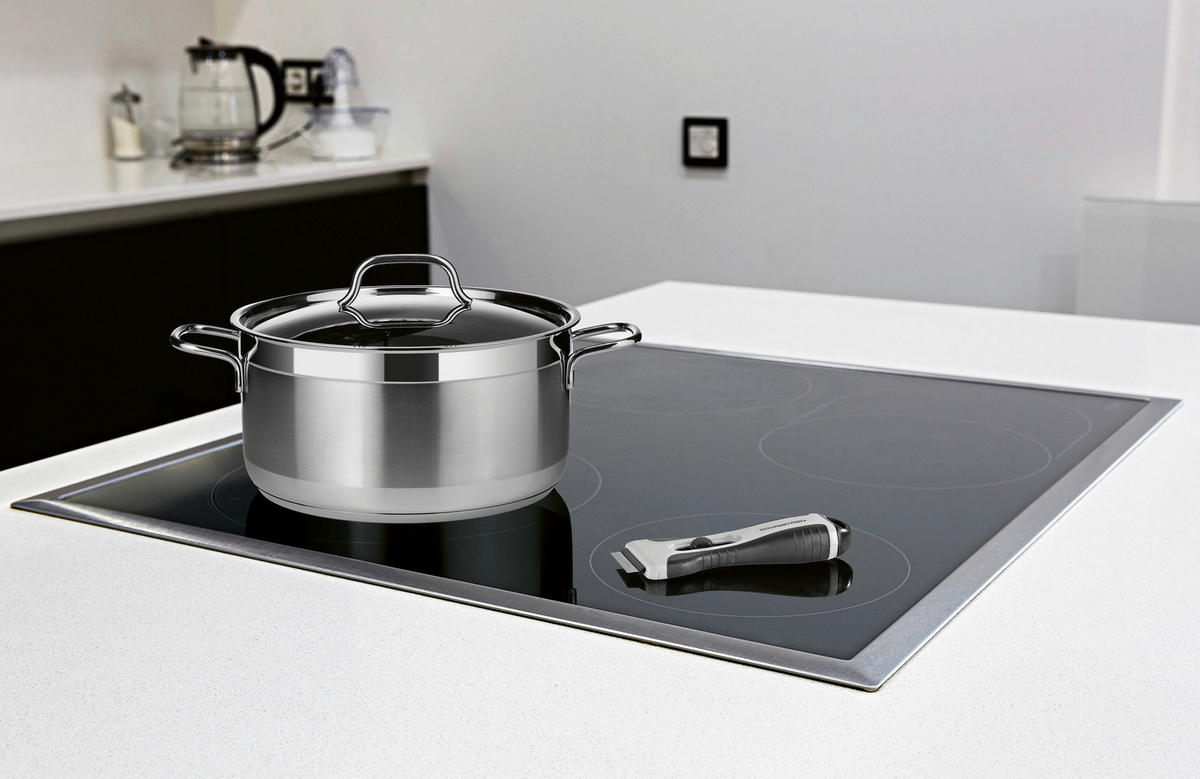 GOURMETmaxx Haushaltshelfer schwarz Kunststoff Kochfeldschaber_GOURMETmaxx - weiß/schwarz - GOURMETmaxx
