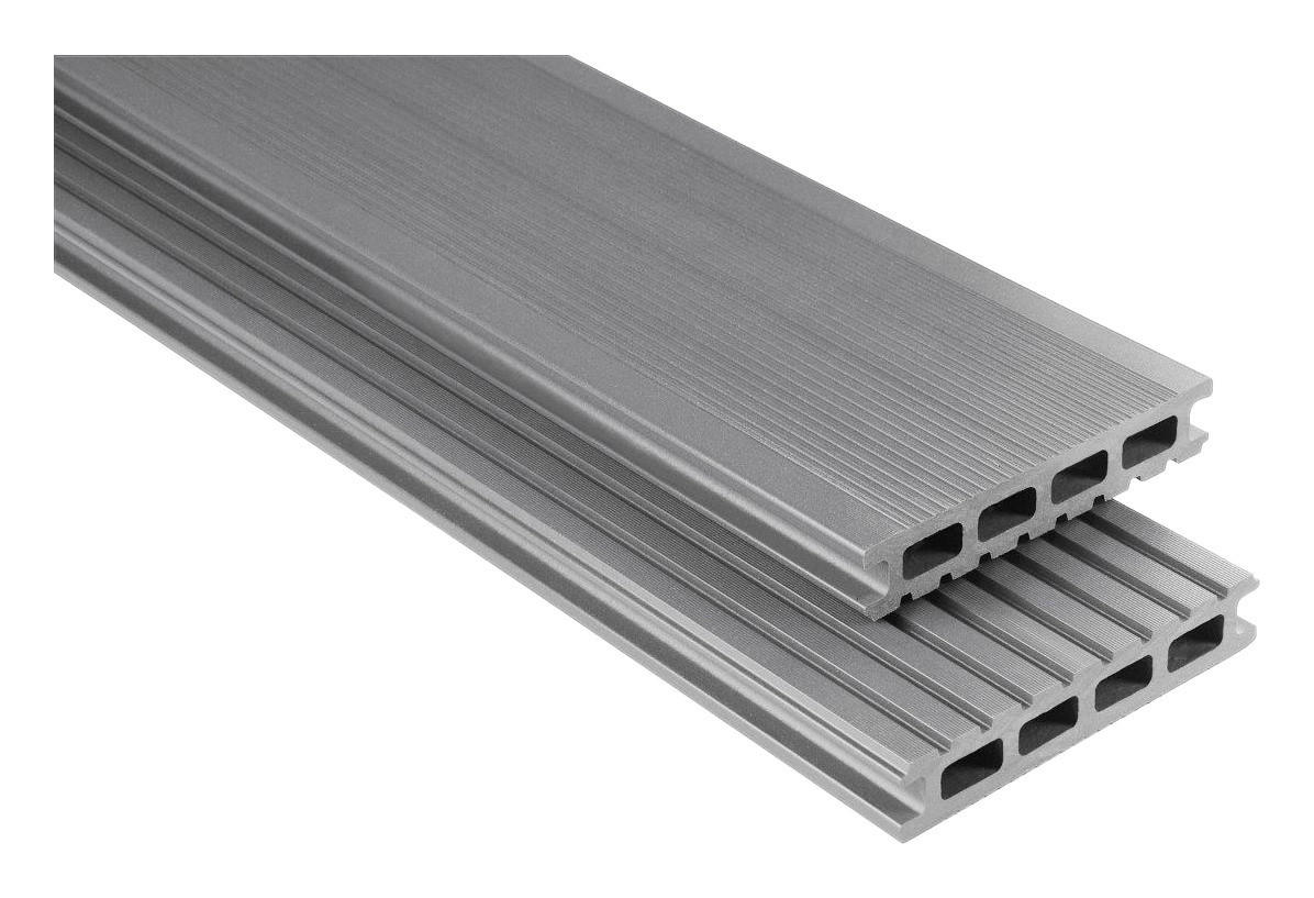 Kovalex WPC-Terrassendielen Komplettset grau B/L: ca. 210x300 cm Kovalex_WPC-Terrassenpaket 210x300 - grau (210,00/300,00cm) - Kovalex
