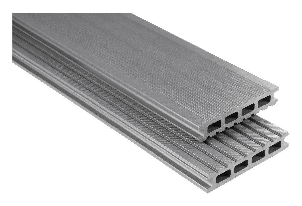 Kovalex WPC-Terrassendielen Komplettset grau B/L: ca. 210x300 cm Kovalex_WPC-Terrassenpaket 210x300 - grau (210,00/300,00cm) - Kovalex