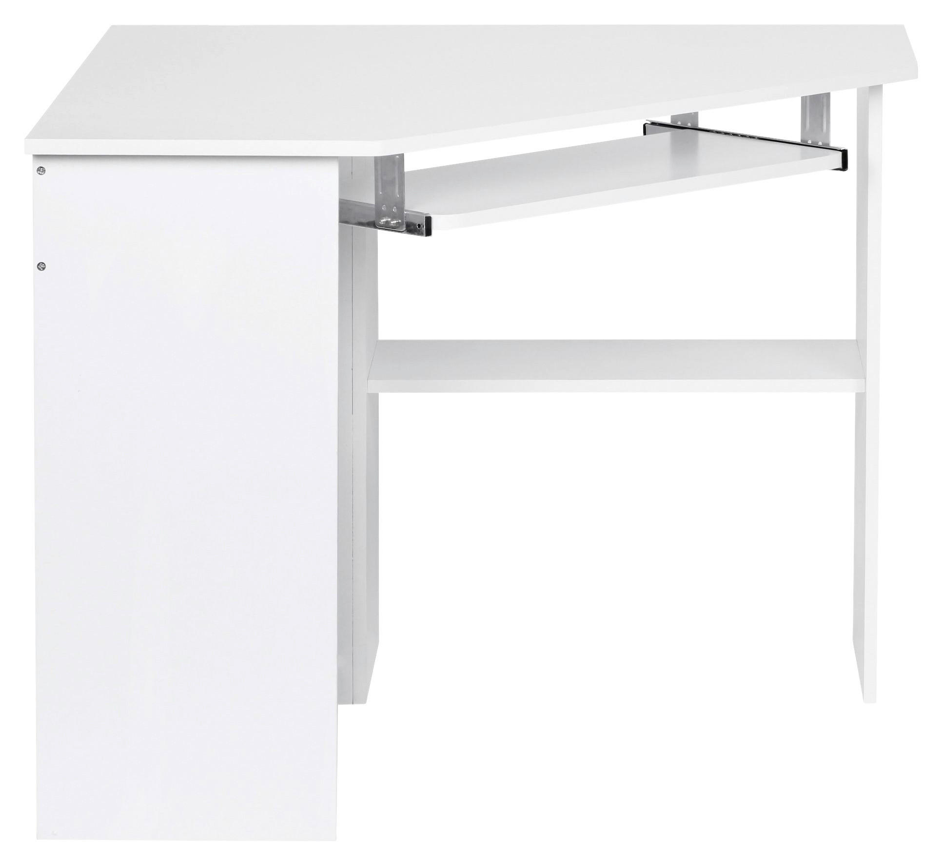 Eckschreibtisch weiß matt B/H/T: ca. 127x73x88,5 cm Eckschreibtisch - weiß (127,00/73,00/88,50cm) - Wohnling