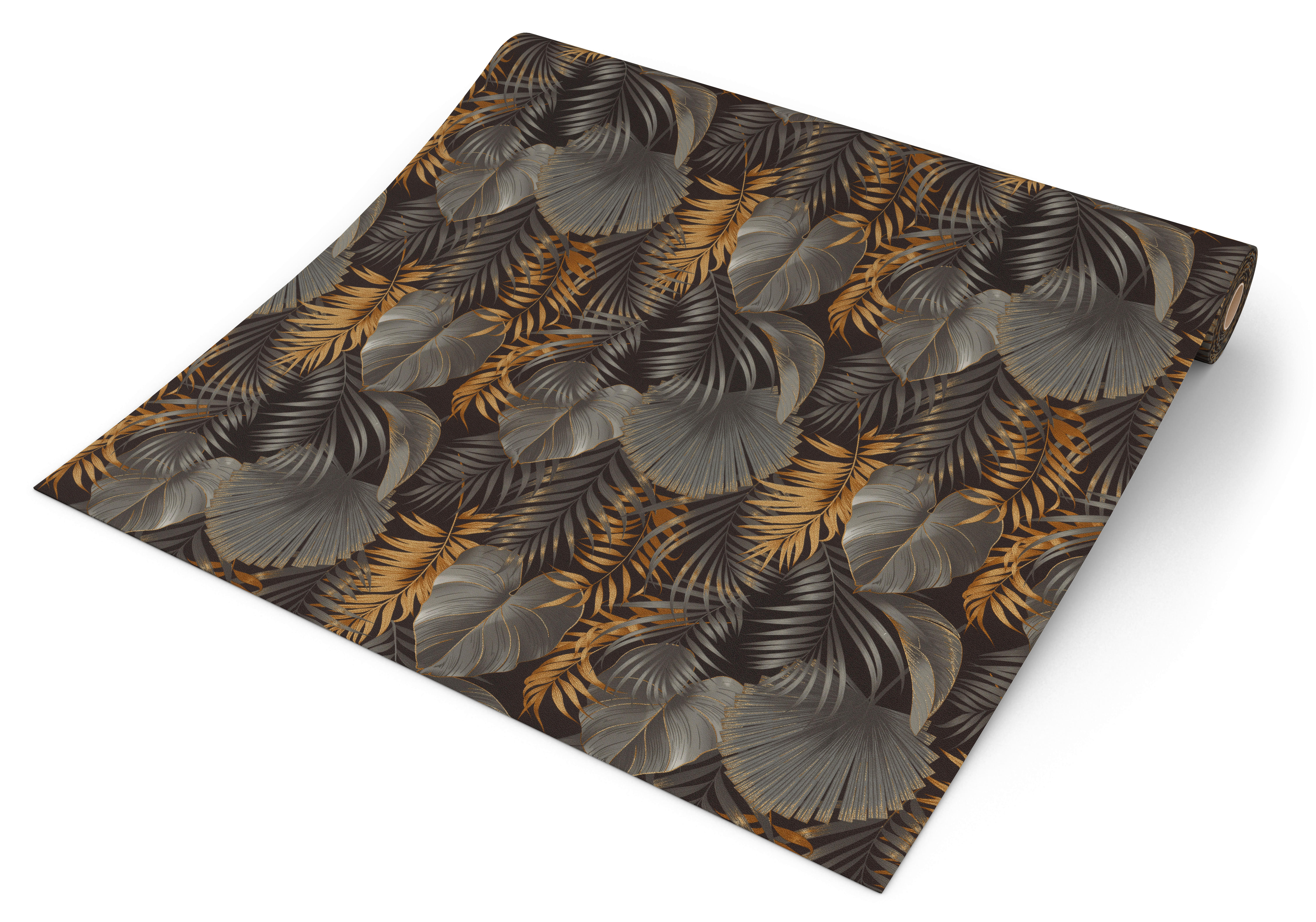 Vliestapete Dschungel schwarz gold B/L: ca. 53x1005 cm Vliestapete_829839 - gold/schwarz (53,00/1005,00cm)
