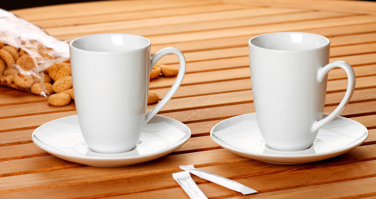 Ritzenhoff & Breker Latte Macchiato-Set 4tlg. Bianco weiß Porzellan 4 tlg. Bianco - weiß - Ritzenhoff & Breker