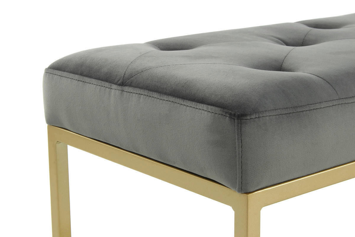 Sitzbank Diaz 101 grau B/H/T: ca. 40x40x90 cm Diaz 101 - gold/grau (40,00/40,00/90,00cm) - 360 Living