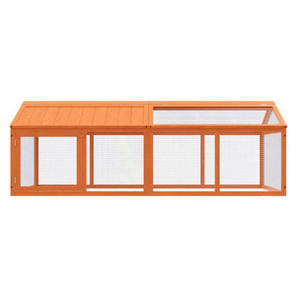 vidaXL Freilaufgehege braun Kiefer B/H/L: ca. 112,5x74x200 cm Freilaufgehege - braun (200,00/112,50/74,00cm) - vidaXL