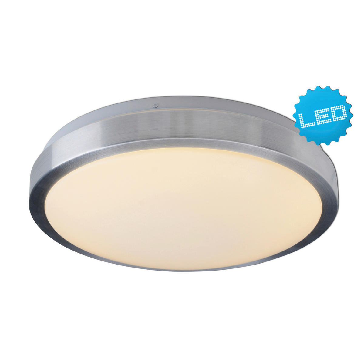 Näve Leuchten LED-Deckenleuchte silber Metall Kunststoff B/H/T/D: ca. 34x10x34x34 cm LONDON - silber (34,00/10,00/34,00cm) - Näve Leuchten