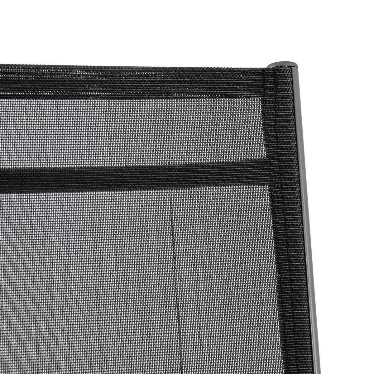VCM Gartenstuhl schwarz Kunststoff B/H/L: ca. 60x155x55 cm Gartenstuhl mit Fußstütze - schwarz (55,00/60,00/155,00cm) - VCM