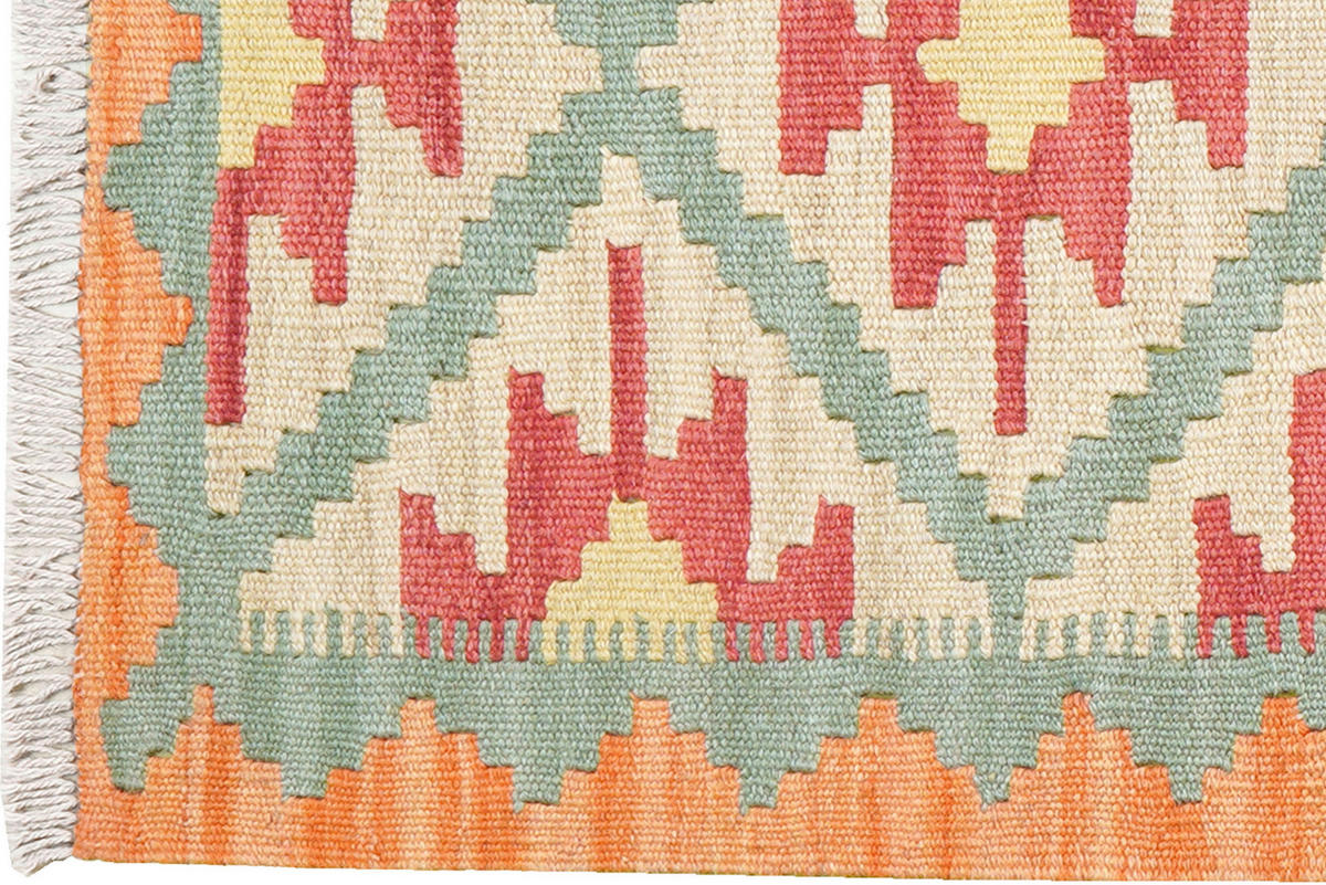 PersaTepp Teppich Kelim Gashgai grün B/H/L: ca. 63x1x201 cm Kelim Gashgai - beige/grün (201,00/63,00/1,00cm) - PersaTepp