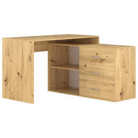 Schreibtisch KURT Eiche Artisan Nachbildung B/H/T: ca. 120x75,4x122 cm KURT - Eiche (120,00/75,40/122,00cm) - WIPMEB