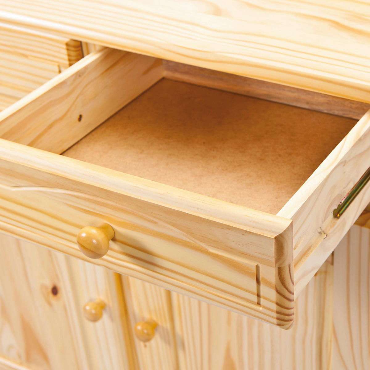 Buffet Alicante natur lackiert Kiefer B/H/T: ca. 88x198x43 cm Alicante - natur (88,00/198,00/43,00cm) - Inter Link