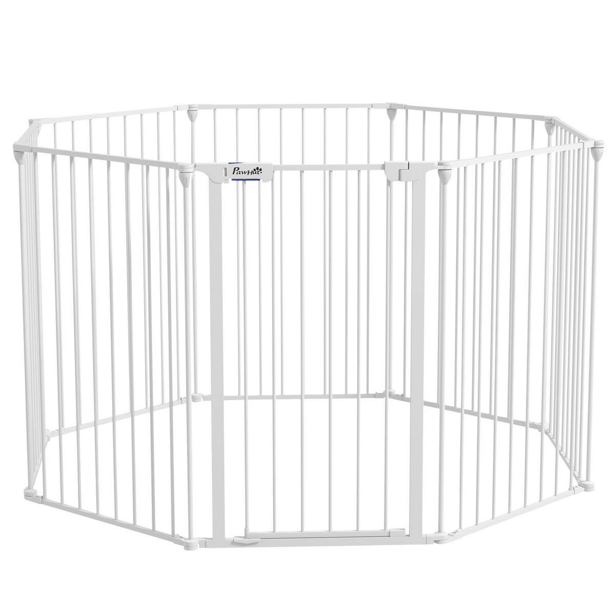 PawHut Gehege weiß Edelstahl B/H/L: ca. 154x154x90 cm Freilaufgehege - weiß (90,00/154,00/154,00cm) - PawHut