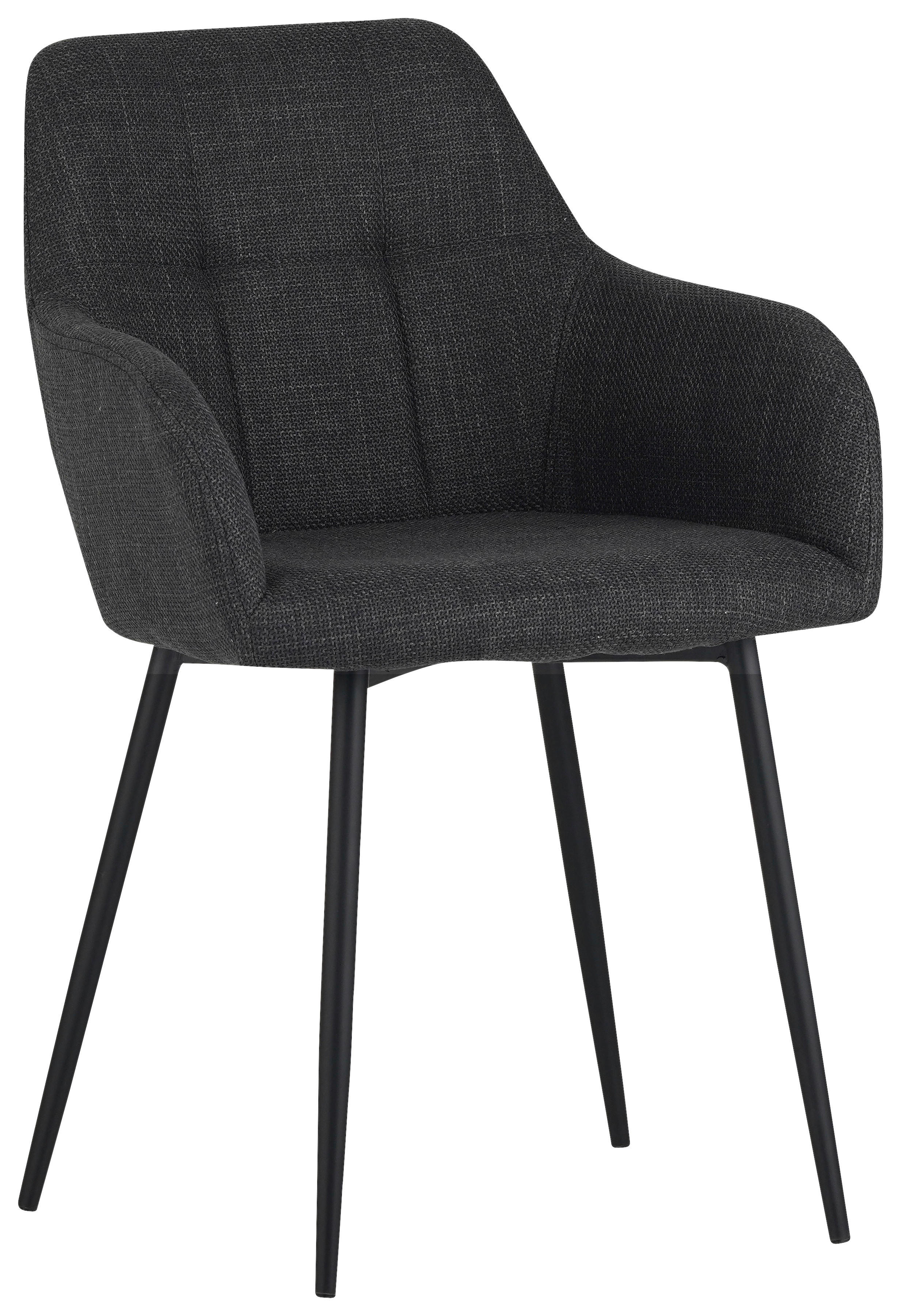 Armlehnstuhl Maria, 2er-Set anthrazit Microfaser Webstoff B/H/T: ca. 55x84x61 cm Maria, 2er-Set - anthrazit (55,00/84,00/61,00cm) - Hela