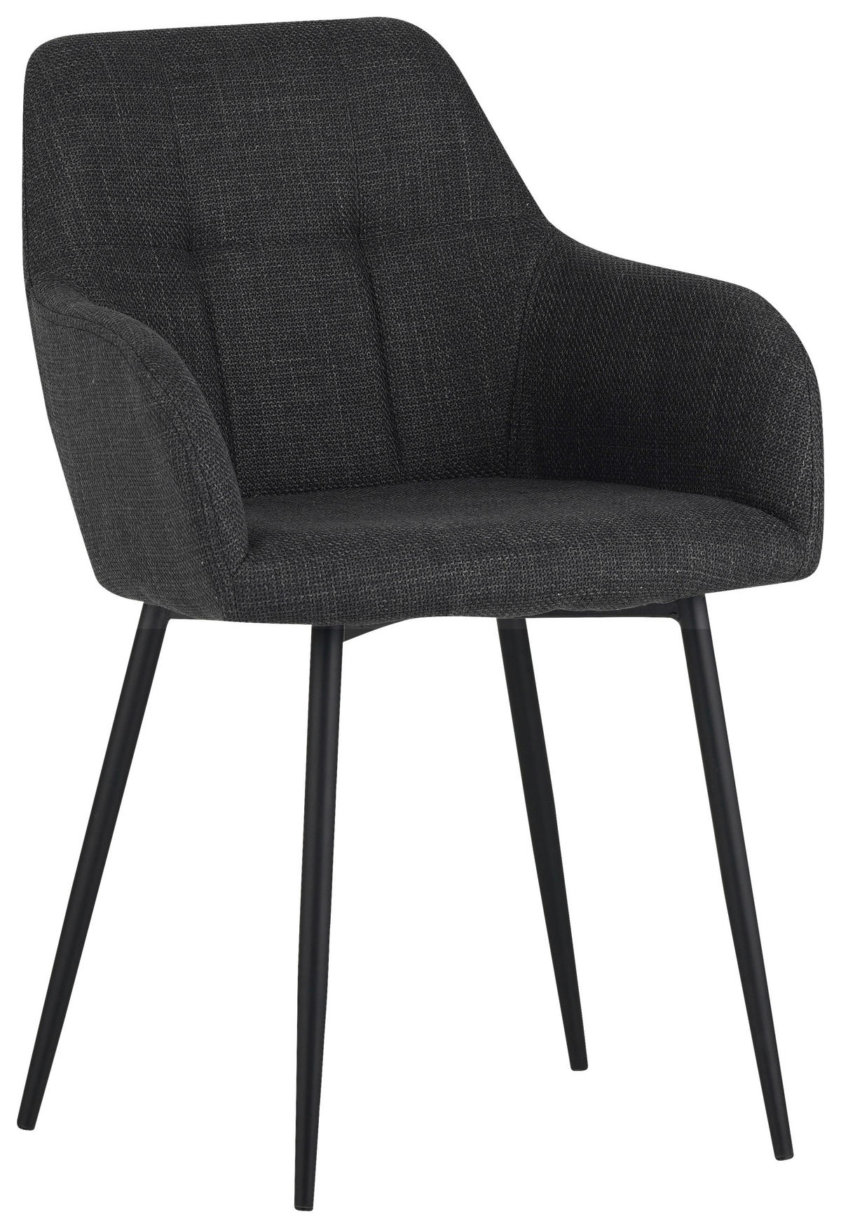 Armlehnstuhl Maria, 2er-Set anthrazit Microfaser Webstoff B/H/T: ca. 55x84x61 cm Maria, 2er-Set - anthrazit (55,00/84,00/61,00cm) - Hela