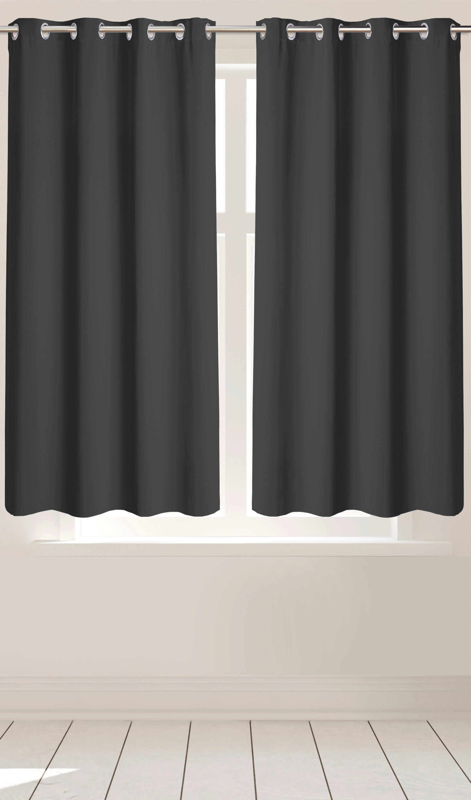 Ösenvorhang Verona anthrazit B/L: ca. 140x175 cm Verona - anthrazit (140,00/175,00cm)