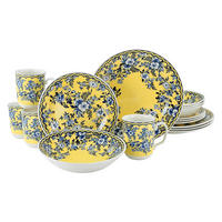 CreaTable Kombiservice Ming Flower gelb Steingut 16 tlg. Ming Flower - gelb - CreaTable